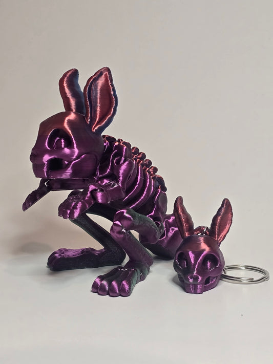 Skeleton Bunny Pal w/ Keychain